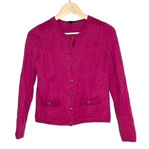Talbots 100% Merino Wool Pink Cardigan